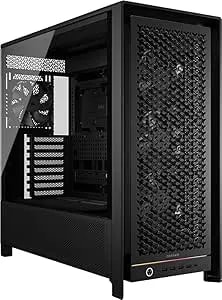 Corsair Frame 5000d Rs Modular High Airflow Mid-Tower Pc Case – 4x Pre-Installed Rs Fans, Infinirail™ Fan Mounting System, Gpu Anti-Sag, Asus Btf, Msi Project Zero, Gigabyte Project Stealth – Black