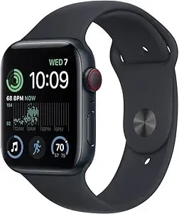 Apple Watch Se (2nd Gen) (Gps + Cellular, 44mm) - Midnight Aluminum Case With Midnight Sport Band, M/L (Renewed)