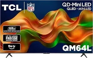 Tcl 65 Inch Class qm64l Series - Mini Led Qled 4k Hdr Smart Fire Tv - 65qm64l, 2026 - 120hz-144hz High Brightness, Dolby Vision Atmos, Alexa+ Voice Remote Ai Streaming Television - Amazon Exclusive