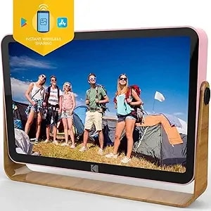 Kodak 10-Inch Touch Screen Rechargeable Wi-Fi Digital Picture Frame (Rose Gold)