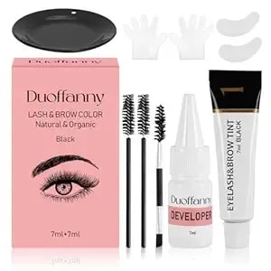 2-In-1 Eyebrow & Eyelash Color Kit - Diy Lash And Brow Tinting At Home, Professional Salon Quality Results, Long-Lasting Eyebrow Color For Natural Look, 7ml (Natural Black)