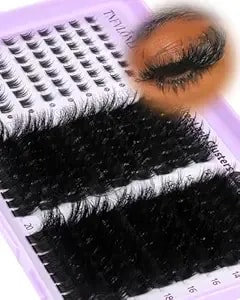 Tnfvloneins Fluffy Lash Clusters With Spikes,260d+300d Mink Eyelash Clusters With Bottom Lashes Thick Wispy Cluster Eyelash Extensions Diy Dramatic Lash Extension Mega Individual Lashes