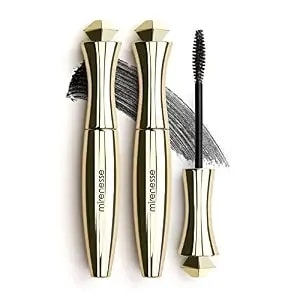 Mirenesse Secret Weapon Original 24hr Mascara - Winner Best Mascara - Volume, Thickening & Lengthening, Tubing Formula, Easy Water Removal - For Sensitive Eyes - Black (10g / 0.35oz) (Duo)