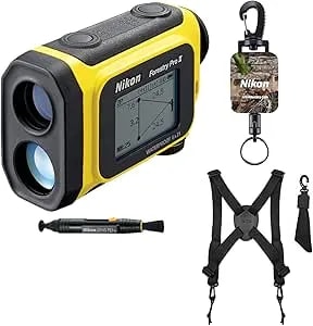 Nikon Forestry Pro Ii Laser Rangefinder/Hypsometer Bundle With Retractable Rangefinder Tether, Binocular Harness And Lenspen Cleaning System (4 Items)