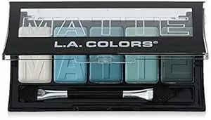 L.A. Colors 5 Color Matte Eyeshadow Palette, Teal Argyle cem477