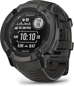 Garmin Instinct 2x Solar, Rugged Gps Smartwatch, Built-In Flashlight, Solar Charging Capability, Multi-Band Gnss, Graphite