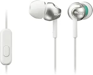 Sony Deep Bass Earphones With Smartphone Control And Mic - Metallic White