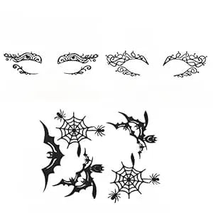Black Eye Face Tattoo Stickers Halloween Stickers Temporary Reusable Desocration For Eye Shadow