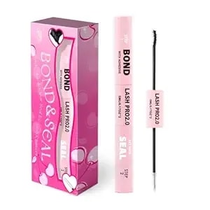 Sy-Shuying Black Lash Bond And Seal Mascara For Long Lasting Waterproof Non Irritating Mild Formula Eye Lash Extensions 5ml+5ml