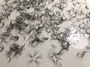 7d Premade (Hand Made) Fan Lashes (500 Fans/Tray) For Eyelash Extension, C Curl And D Curl, 0.07 Thickness, Length From 10mm-15mm (d13mm7d)