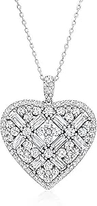 Ross-Simons 4.90 Ct. T.W. Cz Heart Pendant Necklace In Sterling Silver. 18 Inches