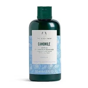 The Body Shop Chamomile Gentle Eye Makeup Remover - Dissolve & Melt Away Tough Eye Makeup - Soothing With Chamomile Extract For Sentitive Skin, Vegan, 250 Ml / 8.4 Oz