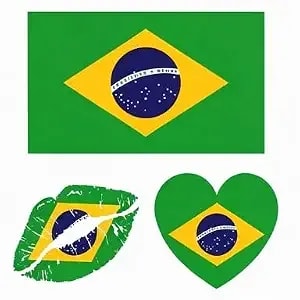 10 Pack Brazil Flag Temporary Tattoos, Brazilian National Flag Face Stickers, Waterproof Sweat Resistant Removable Temporary Stickers, World Cup Soccer Sports Party Decorations Supplies For Adults