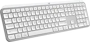 Logitech Mx Keys S Wireless Keyboard Low Profile Fluid Precise - Pale Grey - Fluid Precise Quiet Typing, Programmable Keys, Backlighting, Usb-C Rechargeable, For Windows Pc, Linux, Chrome, Mac
