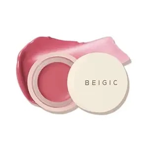 Beigic Flush Lip & Cheek Balm - Vegan Buildable & Blendable Multiuse Balm - Natural Flush & Glow - Glowy Blush For Cheeks - Dewy Korean Make Up Cream Blush - 04 Sway - Mauve Pink, 0.14 Fl.Oz