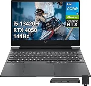 Hp Victus 15.6" Fhd 144hz Ips Gaming Laptop, Intel i5-13420h, 32gb Ram, 2tb Storage(1tb Ssd+1tb Docking Station Set), Nvidia Geforce Rtx 4050, Backlit Keyboard, Hd Camera, Wifi 6, Win 11, Silver