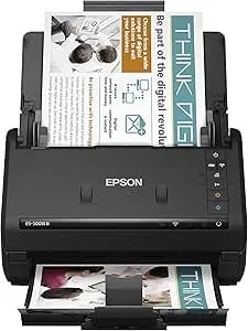 Epson Workforce Es-500w Ii Wireless Color Duplex Desktop Document Scanner For Pcand Mac With Auto Feeder (Adf), Scan From Smartphone Or Tablet