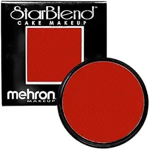 Mehron Makeup Starblend Cake Makeup - Wet/Dry Pressed Powder - Powder Foundation - Red Face Paint & Body Paint 2 Oz (56g)