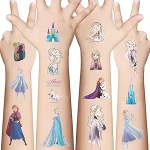 10 Sheets Frozen Temporary Tattoos For Teen, Disney Princess Birthday Party Favors, Cartoon Decoration Sticker Gifts For Adult Home Activity Class Prizes Carnival Christmas Rewards
