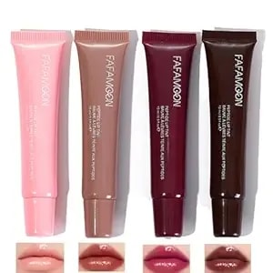 Baorder 4 Colors Hydrating Lip Gloss Set,Glitter Glossy Plumping Lip Glow Oil,High Shine Glass Finish Lip Jam,Shiny Jelly Liquid Lipstick For Women And Girls