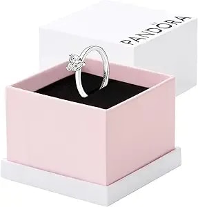 Pandora Sparkling Heart Solitaire Ring - Statement Or Promise Ring For Women - Layering Or Stackable Ring - Gift For Her - Sterling Silver & Cubic Zirconia - With Gift Box