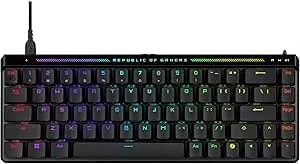 ASUS ROG Falchion Ace HFX Hall Effect Gaming Keyboard – 65% TKL, Dual USB-C, Magnetic Switches, Rapid Trigger, Speed Tap, 8000 Hz Polling, Touch Panel, Portable, Protective Cover, PBT Keycaps - Black