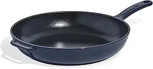 Made In Cookware - Enameled Cast Iron Skillet (Blue) - Exceptional Heat Retention & Durability - Professional Cookware - Crafted In France - Induction Compatible