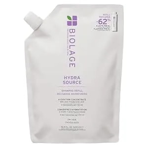 Biolage Hydra Source Shampoo - Softens, Moisturizes & Adds Shine, For Dry Hair, Infused With Micro-Filtered Aloe Vera & Fermented Hyaluronic Acid, Vegan & Paraben-Free