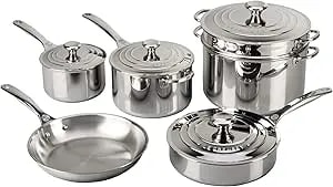 Le Creuset Tri-Ply Stainless Steel 10 Pc. Cookware Set