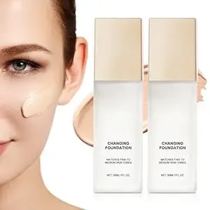 Color Changing Foundation,2026 Magic Skin Changing Foundation,Mature Skin Makeup Cc Concealer,Flawless Warm Skin Tone Bb Cream For Women Men (2 Pcs)