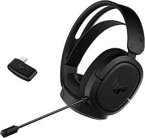 Asus Tuf Gaming h1 Wireless Gaming Headset With Mic – 2.4ghz Via Usbc, Virtual 7.1 Surround Sound, Deep Bass, Discord/Teamspeak-Certified Mic, Lightweight, For Pc, Mac, ps5, ps4, Switch, Mobile