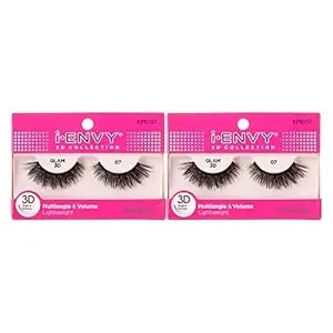 Kiss I Envy Iconic Collection Lashes #07 3d Angle & Volume (Glam) (2 Pack)