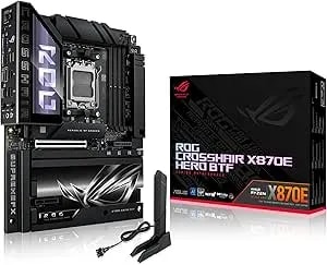 ROG Crosshair X870E Hero BTF AMD ATX Board With Hidden-Connector Design & High-Power GPU Slot For Clean Cable Management, 18+2+2 Power, DDR5, Wifi 7, 5X M.2, Pcie 5.0, USB4, Advanced AI PC Ready