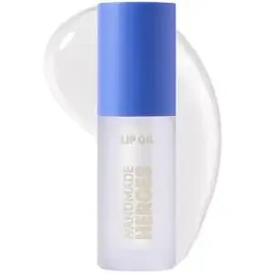 Handmade Heroes 100% Natural Vegan Lip Oil With Squalane Non-Sticky Lip Gloss Moisturizing, Shiny, Nourishing Korean Lip Gloss - Super Glaze (Clear)