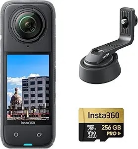 insta360 x4 Construction Bundle - 360° Construction Camera, 8k30fps 360 Hdr Video, 72mp Photo, 11k Timelapses, Supports Dronedeploy, Openspace, Cupix, Oculo, Whitehelmet, Reconstruct, Softroid & More