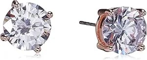 Guess Women'S Hoop & Crystal Stud Rose Gold Earrings