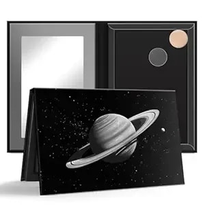 Empty Magnetic Eyeshadow Palette With Mirror, Makeup Pans Organizer, 3d Frosted Finish Art Paper Palette, Cosmic Mystery