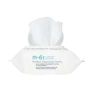 M-61 Perfect Cleansing Cloths - Ultra-Soft, Gentle Cleansing Cloths With Vitamin E, Lavender, Green Tea - 30 Cloths