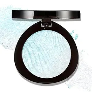 Glitter Highlighter Makeup, Holographic Duochrome Face Highlighter Palette, Cream To Powder Sparkling Shimmer Eyeshadow Blendable Color Shift Customizable Eye Highlighter, Blue Shift Shimmer