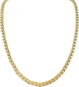 Bulova Link Gold-Tone Stainless Steel Chain Necklace - 6mm - 22 Inches