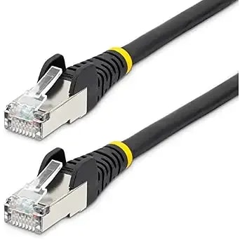 Startech.Com 6ft cat6a Ethernet Cable - Low Smoke Zero Halogen (Lszh) - 10 Gigabit 500mhz 100w Poe rj45 S/Ftp Black Network Patch Cord Snagless W/Strain Relief (Nlbk-6f-cat6a-Patch)