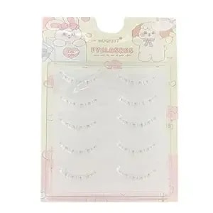 Natural Brown Bottom Lashes - 5 Pairs Wispy False Eyelashes, 4-7mm Clear Band, Anime Manga Style Lower Lashes For Under Eye Extension, Strip Lashes (mq610)