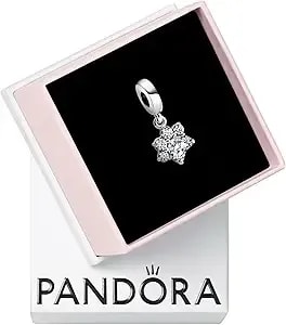 Pandora Sparkling Pet Paw Print Dangle Charm - Compatible With Pandora Moments - Jewelry For Women - Gift For Her - Made With Sterling Silver & Cubic Zirconia - With Gift Box