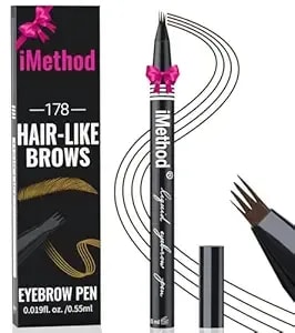 Imethod Eyebrow Pen - Microblading Eyebrow Pen, Eyebrow Pencil With A Micro 4-Fork Tip For Natural Hair-Like Brows, Long-Lasting Eye Brow Pencils For Women, Waterproof, Dark Brown