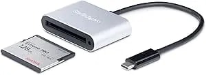 Startech.Com Cfast Card Reader - USB C - Memory Card Reader - Card To USB-C - Portable Cfast 2.0 Reader / Writer (CFASTRWU3C)