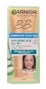 Garnier Skin Naturals Combination To Oily Hyaluronic Aloe All-In-1 Bb Light Cream, 50ml