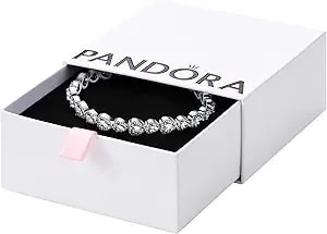 Pandora-Halo Hearts Bracelet-Sterling Silver-With Gift Box