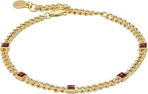 Alex And Ani September Birthstone Sapphire Curb Chain Bracelet