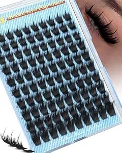 Manga Lash Clusters With Spikes Volume Eyelash Clusters Anime Cluster Eyelash Extensions 14-22mm D Curly Individual Lashes Wet-Look Fairy Cluster Lashes