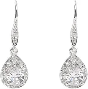 Anne Klein Classics Cubic Zirconia Pear Shape Drop Earrings